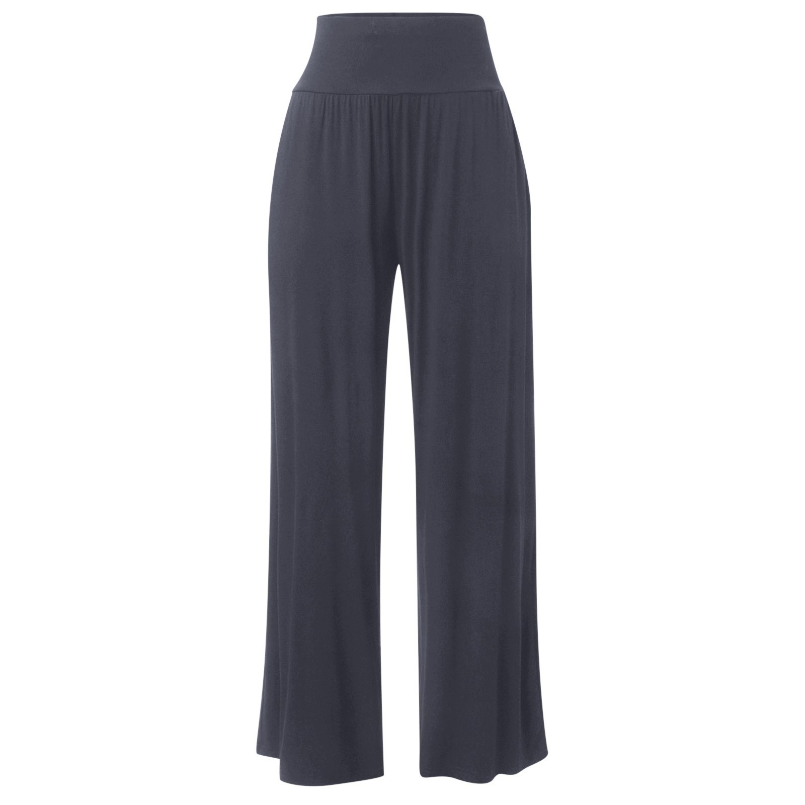 thumbnail image 4 of Pantalones de chándal de cintura alta y pierna ancha para mujer: pantalones palazzo de yoga con bolsillos, tejido elástico, para todas las ocasiones, tallas S-XXL, 4 of 6